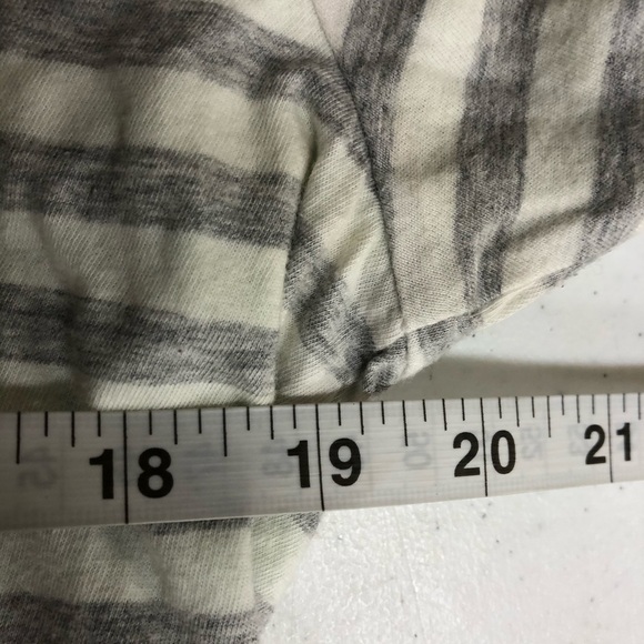 Gap Reversible Hooded Pullover Top Gray Stripe - Picture 5 of 6